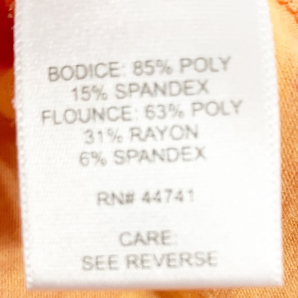 Alpine Design Sporty Scoop Neck Sleeveless Fit Flare Spandex Stripe Dress 🟥🟧 - Picture 8 of 9